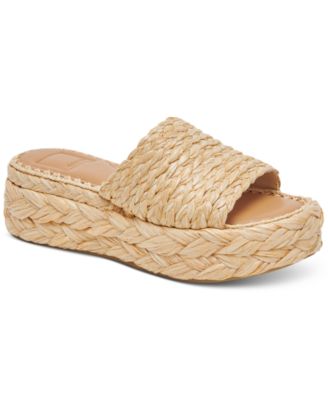 Dolce Vita - Women's Chavi Raffia Flatform Slide Sandals