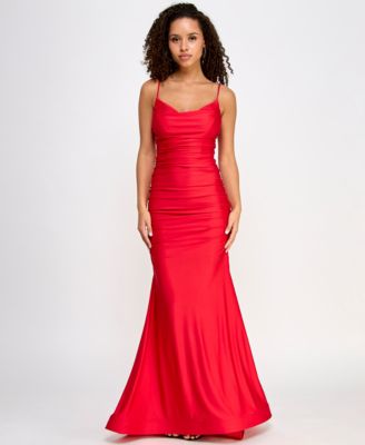 B Darlin - Juniors' Shirred Gown
