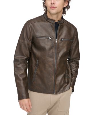 Levi's - Men's Faux Leather Racer Jacket