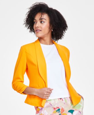 Bar III - Petite 3/4-Sleeve Shawl-Collar Blazer