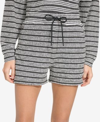 Marc New York - Women's Striped Knit Drawstring Shorts