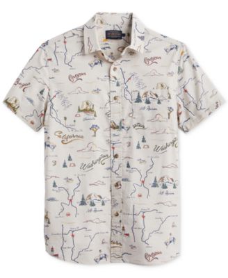 Pendleton - Men's Shoreline Print Short Sleeve Button-Front Shirt