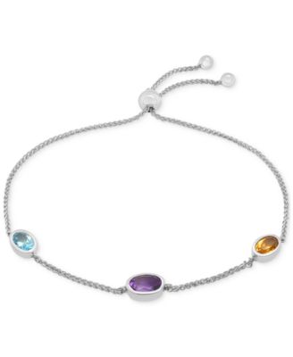 Macy's - Multi-Gemstone (1-3/4 ct. t.w.) Slider Bracelet in Sterling Silver