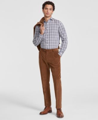 Tommy Hilfiger - Men's Relaxed Modern-Fit Pleated Corduroy Suit Separate Pants