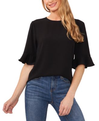 CeCe - Women's Ruffled-Cuff 3/4-Sleeve Top