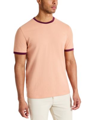 Kenneth Cole - Men's Contrast-Trim Textured Short Sleeve T-Shirt