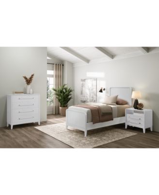 Furniture - Assemblage 3pc Bedroom Set (Twin Bed, Small Chest & Open Nightstand)