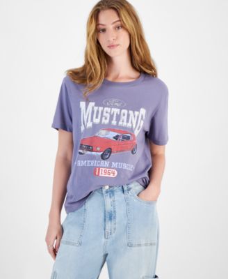 Love Tribe - Juniors' Cotton Ford Mustang Graphic T-Shirt