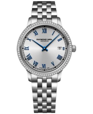 Raymond Weil - Women's Swiss Toccata Diamond (1/4 ct. t.w.) Stainless Steel Bracelet Watch 34mm