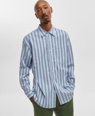 Mode of One - Men's Relaxed-Fit Yarn-Dye Stripe Shirt