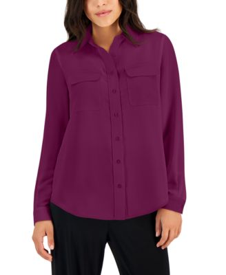 AK Anne Klein - Petite Utility Blouse