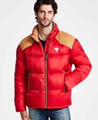 GUESS - Men's Larry Fabric Block Puffer Jacket