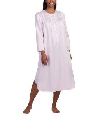Miss Elaine - Women's Embroidered Lace-Trim Nightgown