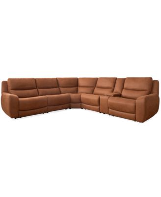Furniture - Tanico 6-Pc. Modular Sectional with 3 Power Motion Chairs & 1 Console