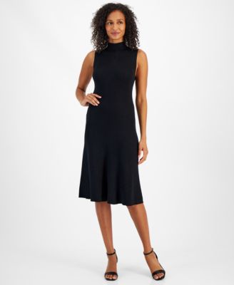T Tahari - Women's Sleeveless Funnel-Neck Sheath Dress