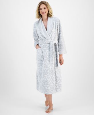 Charter Club - Women's Long Embossed Plush Robe