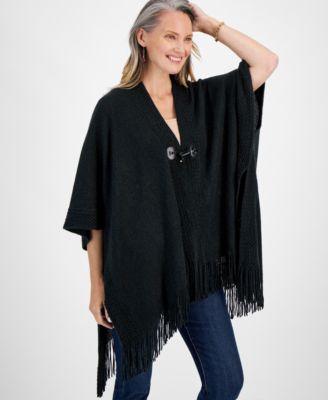 Style & Co - Women's Cozy Bordered Textured Wrap