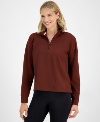 ID Ideology - Women's Comfort Quarter-Zip Top, Created for Macy's