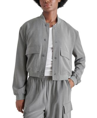 Steve Madden - Women's Ardine Pinstripe Bomber Jacket