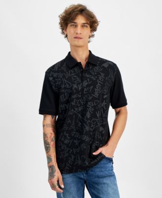 KARL LAGERFELD PARIS - Men's Signature-Print Polo Shirt