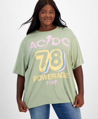 Grayson Threads, The Label - Trendy Plus Size ACDC Tour Band Short-Sleeve T-Shirt