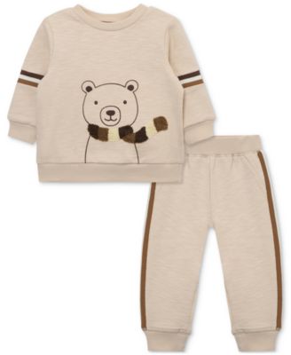 Little Me - Baby Bear Sweatshirt & Pants, 2 Piece Set