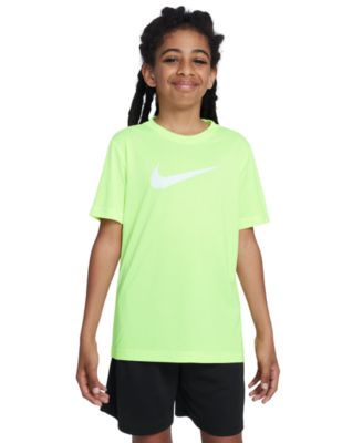 Nike - Big Kids' Legend Swoosh-Logo Crewneck Dri-FIT T-Shirt