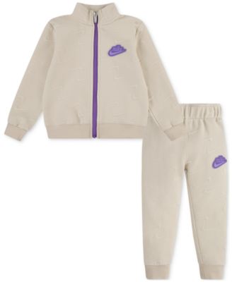 Nike - Little Girls New Impression Swoosh-Pattern Tracksuit Jacket & Pants, 2 Piece Set
