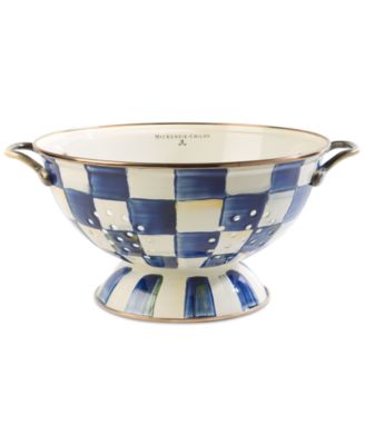 Mackenzie-Childs - Royal Check Enameled Steel Large Colander