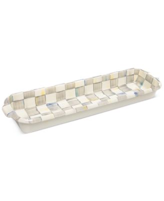 Mackenzie-Childs - Sterling Check Enameled Steel Baguette Dish