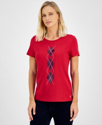 Tommy Hilfiger - Women's Embellished Short-Sleeve Crewneck T-Shirt