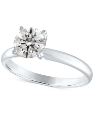 GIA Certified Diamonds - GIA Certified Diamond Solitaire Engagement Ring (1-1/2 ct. t.w.) in 14k White Gold