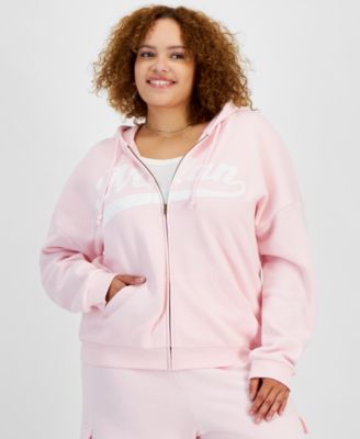 Grayson Threads, The Label - Trendy Plus Size Hooded Milan Zip-Up Sweatshirt