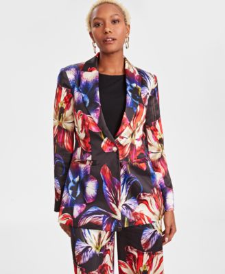 I.N.C. International Concepts - Women's Printed Satin Blazer