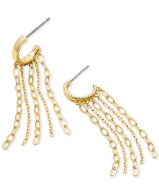 Kendra Scott - Gold-Tone Multi Strand Chain Dangle Hoop Earrings