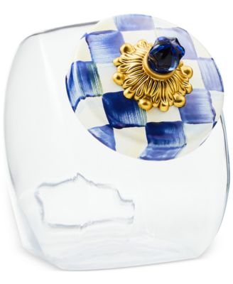Mackenzie-Childs - Glass Cookie Jar with Royal Check Lid