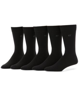 Perry Ellis Portfolio - Men's Flat-Knit Stretch Script Logo Crew Socks, Pack of 5