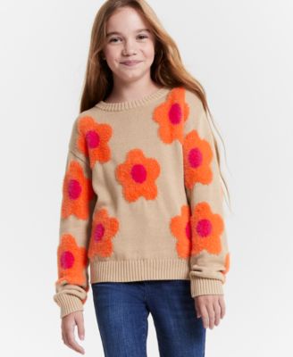 Epic Threads - Little & Big Girls Groovy Floral Pullover Sweater