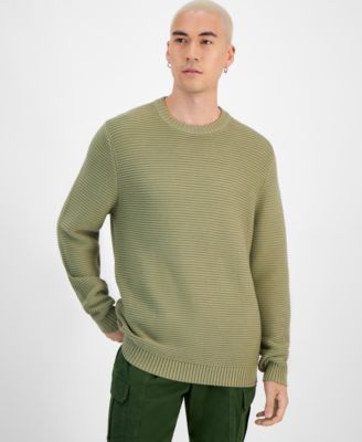 Sun + Stone - Men's Links Textured Crewneck Pullover Sweater