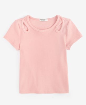 kensie - Little & Big Girls Keyhole-Cutout Top