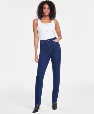 I.N.C. International Concepts - Women's High-Rise Straight-Leg Jeans