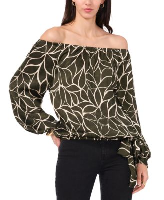 Vince Camuto - Women's Printed Off-The-Shoulder Top