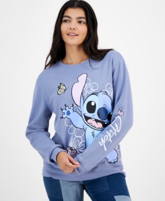 Disney - Juniors' Stitch Butterfly Graphic Sweatshirt