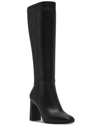 Madden Girl - Wisee Wide-Calf Block-Heel Knee-High Dress Boots
