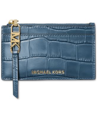 Michael Kors - Small Embossed Leather Zip Card Case