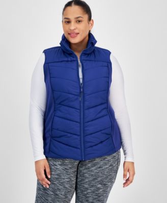 ID Ideology - Plus Size Zip-Front Puffer Vest, Created for Macy's