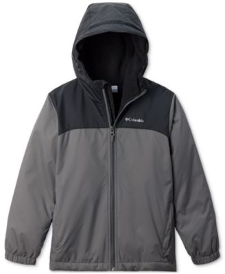 Columbia - Big Boys Glennaker II Fleece-Lined Full-Zip Hooded Rain Jacket