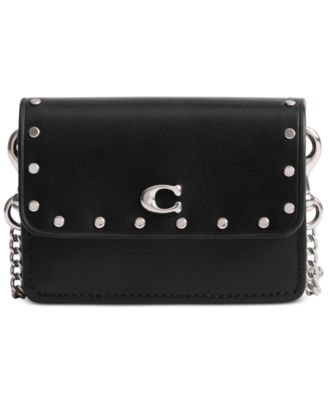COACH - Half Flap Leather Card Case with Rivets