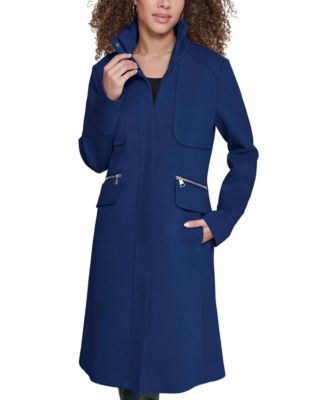 KARL LAGERFELD PARIS - Women's Zip-Front Boucl&eacute; Coat