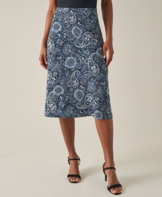 Kasper - Women's Printed Pull-On Midi Skirt
